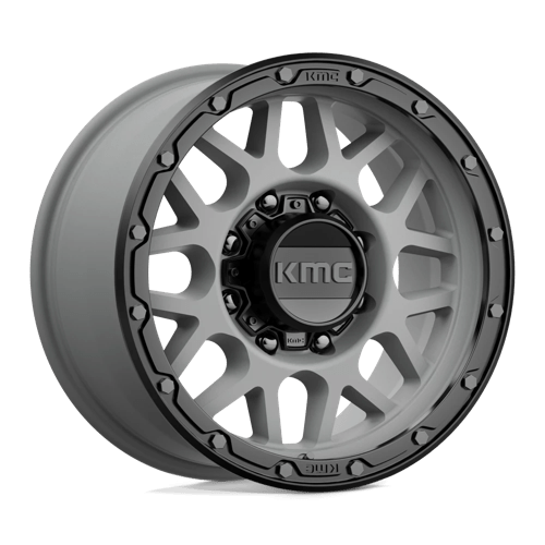 KMC KM535 GRENADE OFF-ROAD - MATTE GRAY W/ MATTE BLACK LIP