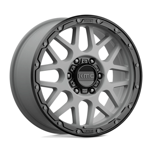 KMC KM535 GRENADE OFF-ROAD - MATTE GRAY W/ MATTE BLACK LIP