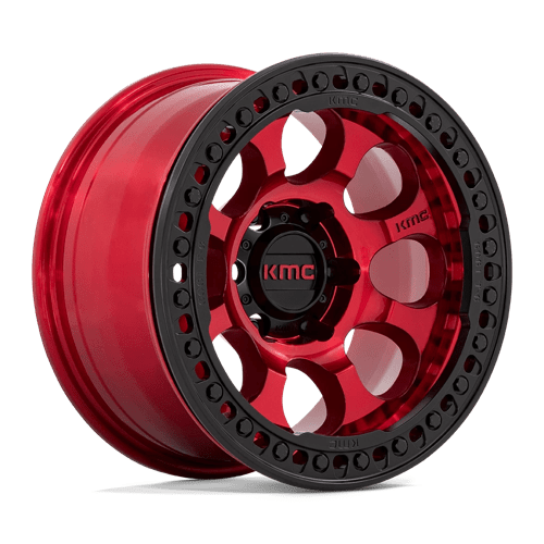KMC KM237 RIOT BEADLOCK - CANDY RED W/ SATIN BLACK RING