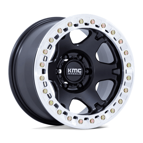 KMC KM238 VI BEADLOCK - SATIN BLACK W/ MACHINED RING