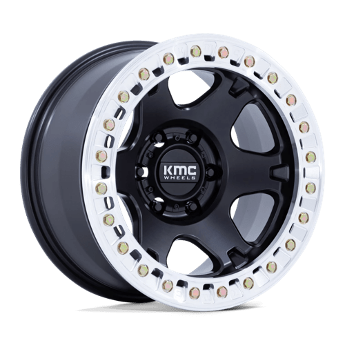 KMC KM238 VI BEADLOCK - SATIN BLACK W/ MACHINED RING